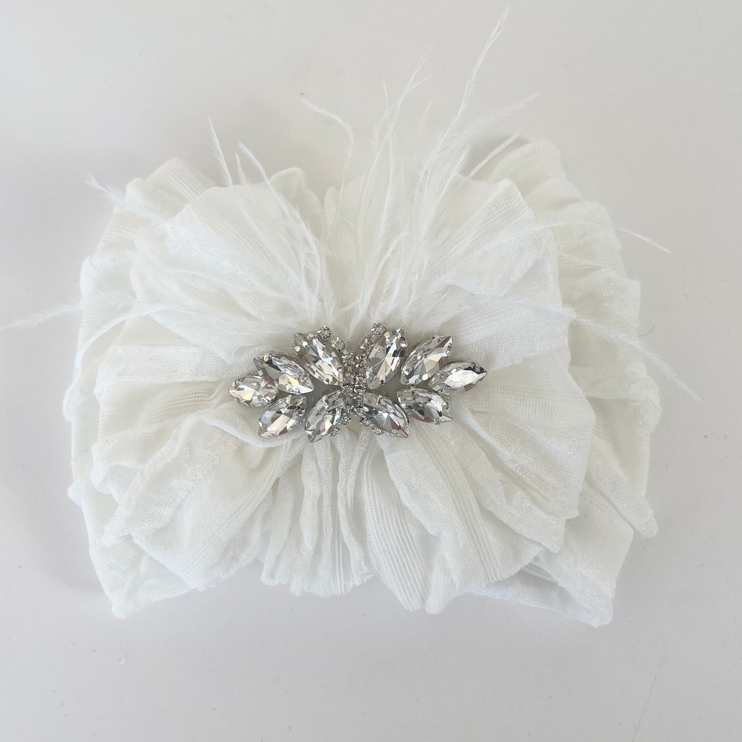 Rhinestone & Feather Headband