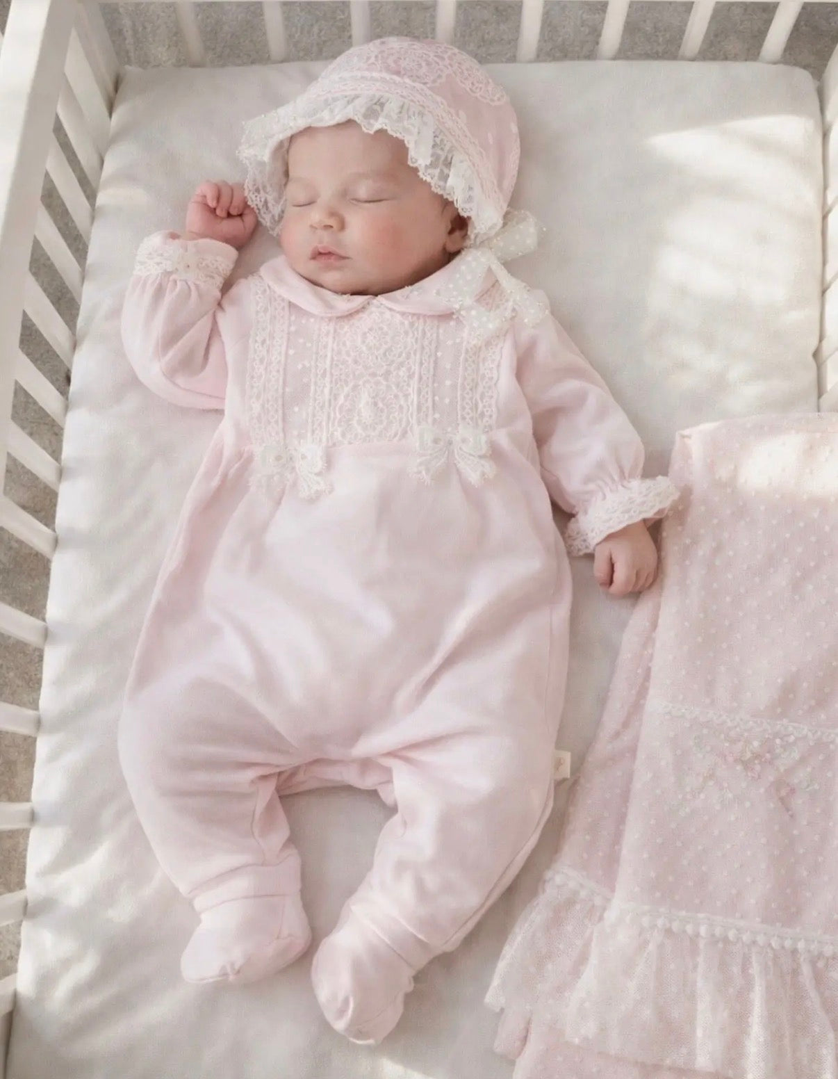 Rosebud Lace Layette Set