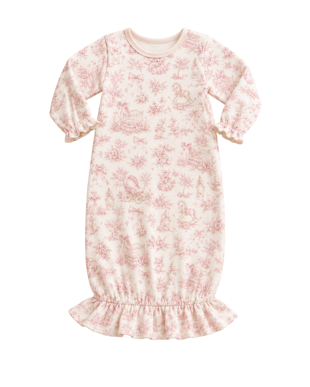 Toile Nursery Infant Gown