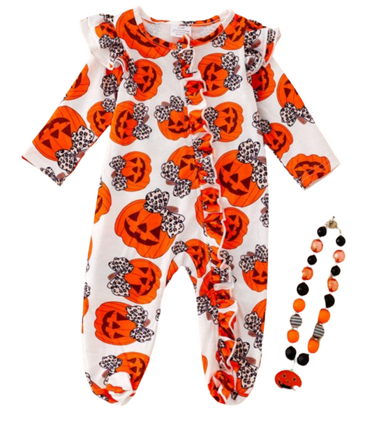 Leopard Pumpkin Infant PJ’s