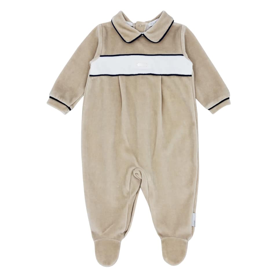 Beige Velour Onesie