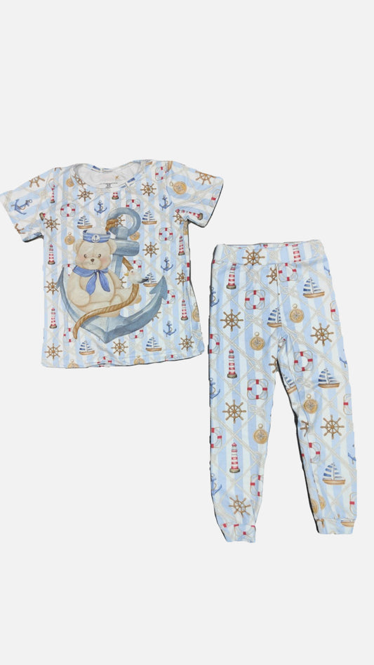 Little Angels Exclusive Designs Boating Bear Pajama’s