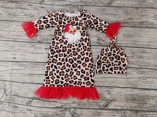 Little Angels Boutique Exclusive Designs Leopard Infant Gown