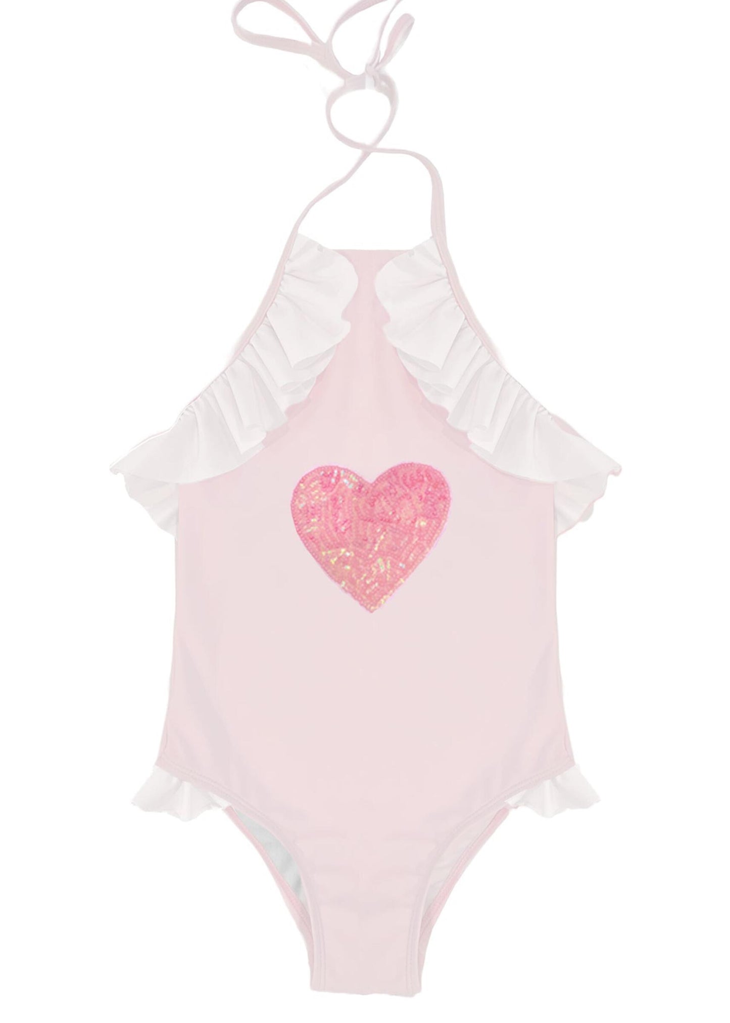 Pink Onepiece with Sequin Heart