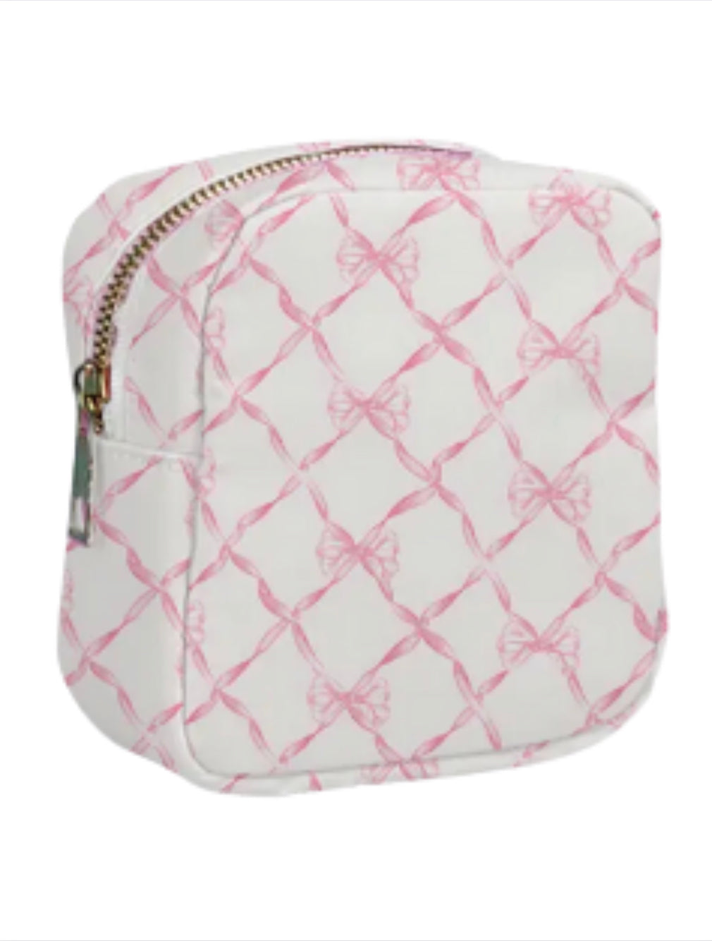 Pink Bow Trellis Pouch