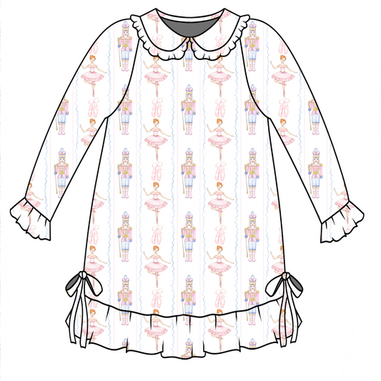 𝓛𝓲𝓽𝓽𝓵𝓮 𝓐𝓷𝓰𝓮𝓵𝓼 Nutcracker Ballet Nightgown