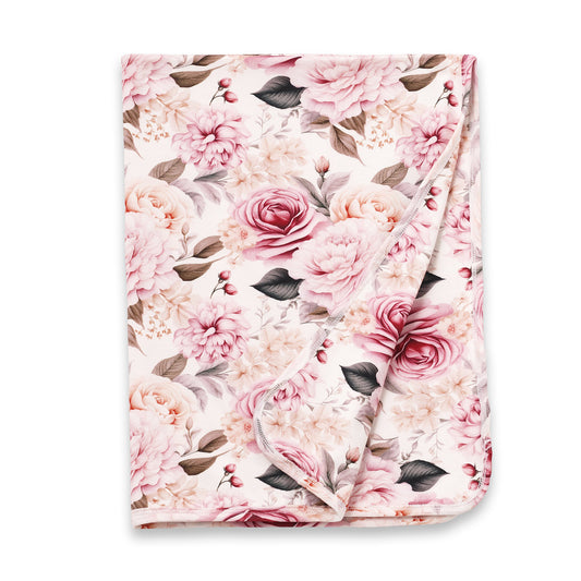 Garden Bouquet Baby Girl Bamboo Stroller Blanket