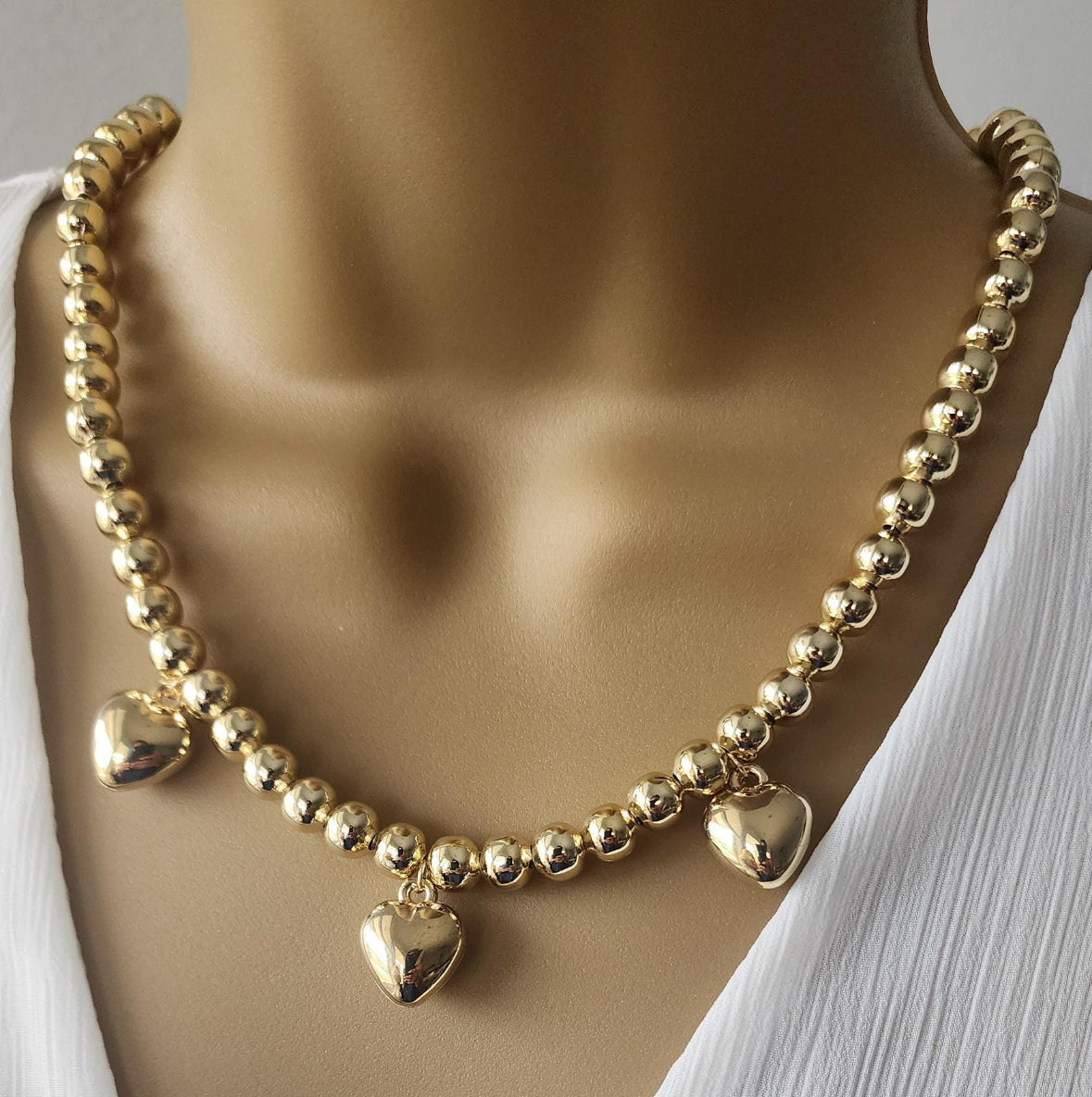 Gold Beads with Puffed 💕