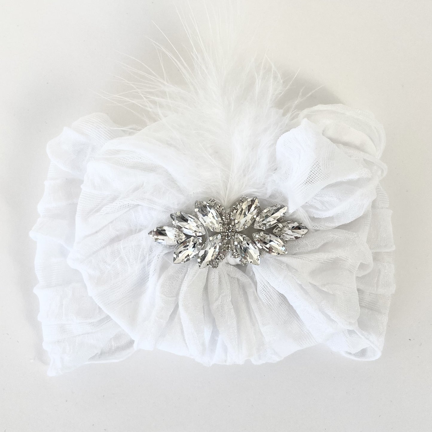 Rhinestone & Feather Headband