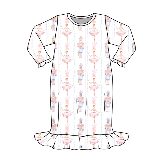 𝓛𝓲𝓽𝓽𝓵𝓮 𝓐𝓷𝓰𝓮𝓵𝓼 Nutcracker Ballet Infant Gown