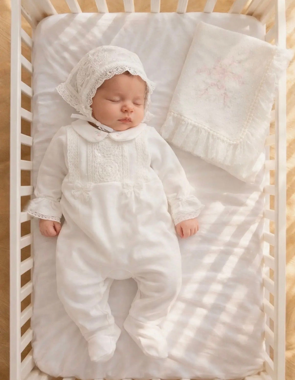 Rosebud Lace Layette Set