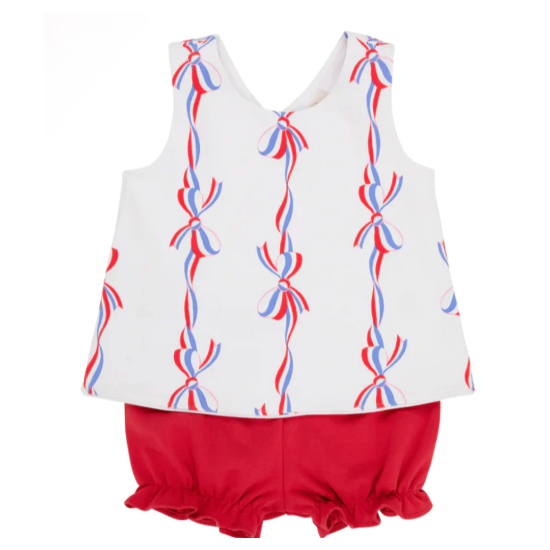 Red White & Blue Shorts Set