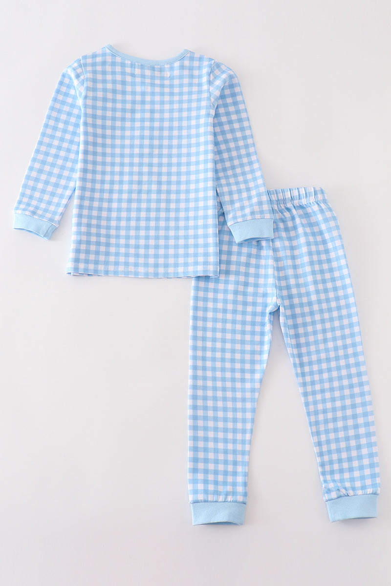 Boys Blue Check PJ’s