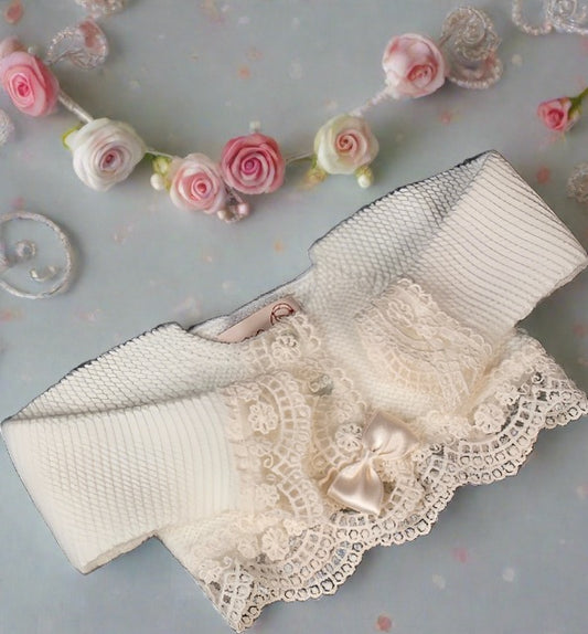 Knitted Cardigan with Lace Detail
