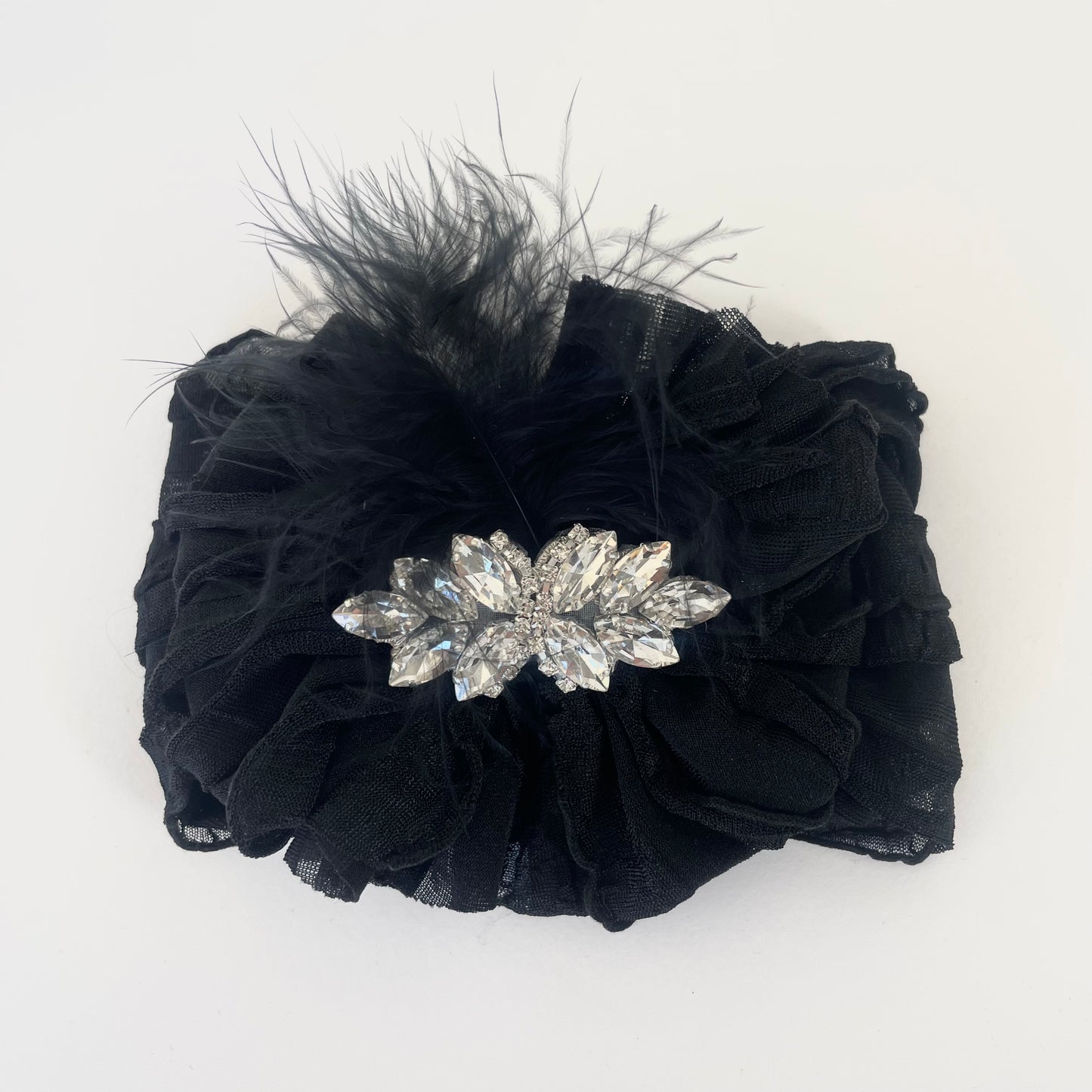 Rhinestone & Feather Headband