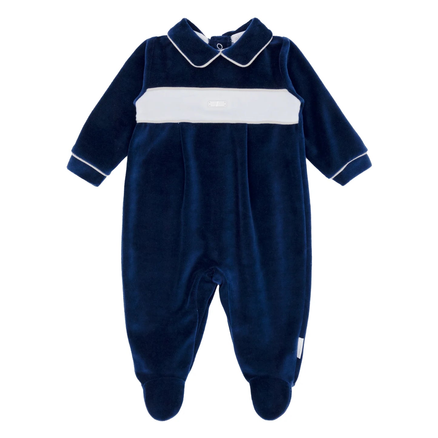 Navy Velour Onesie