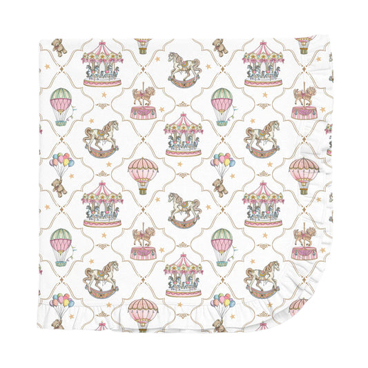 Coquette Pink Ruffled Blanket
