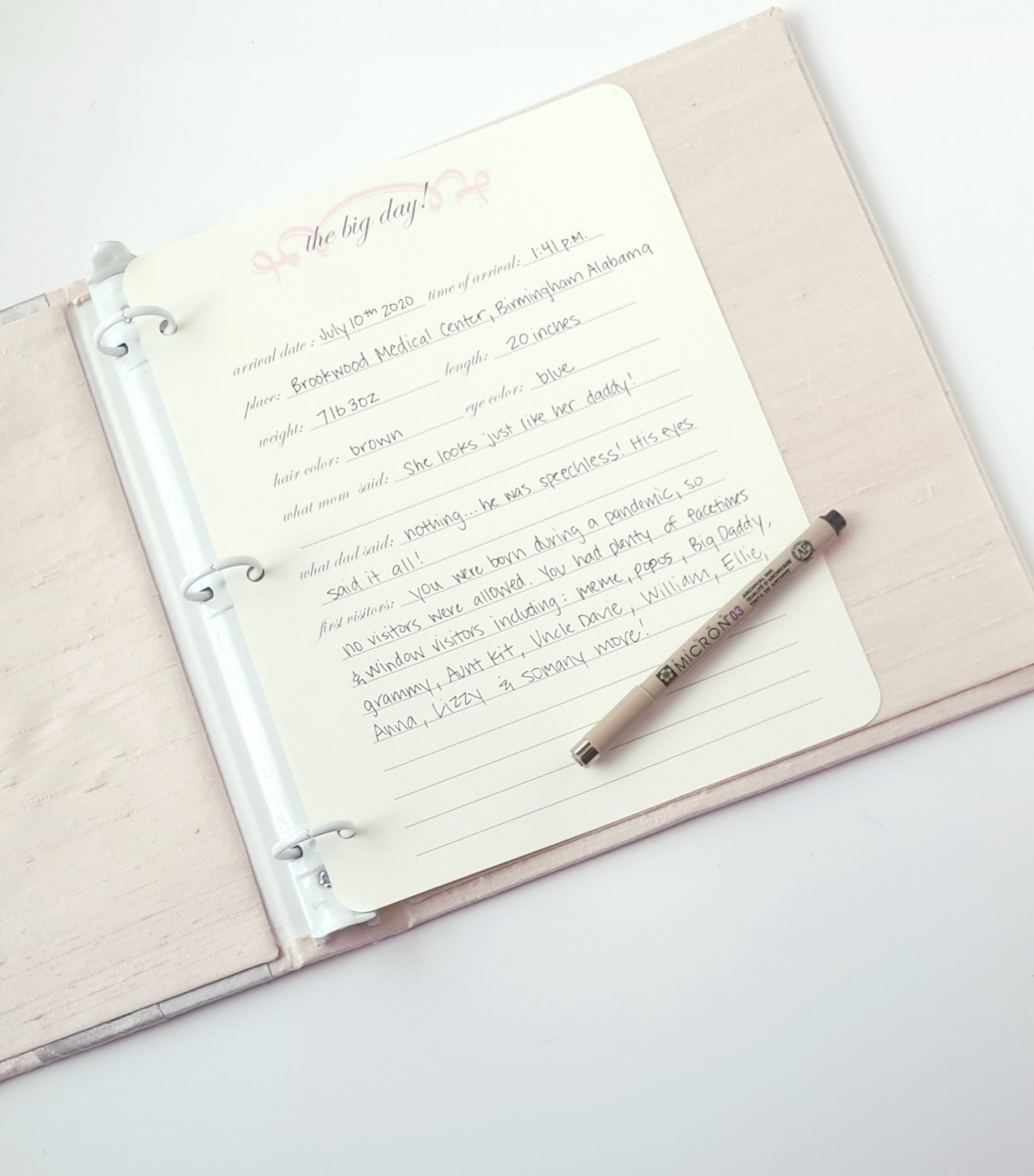 Baby Memory Book - Cream Silk (w/ SILK Bow)