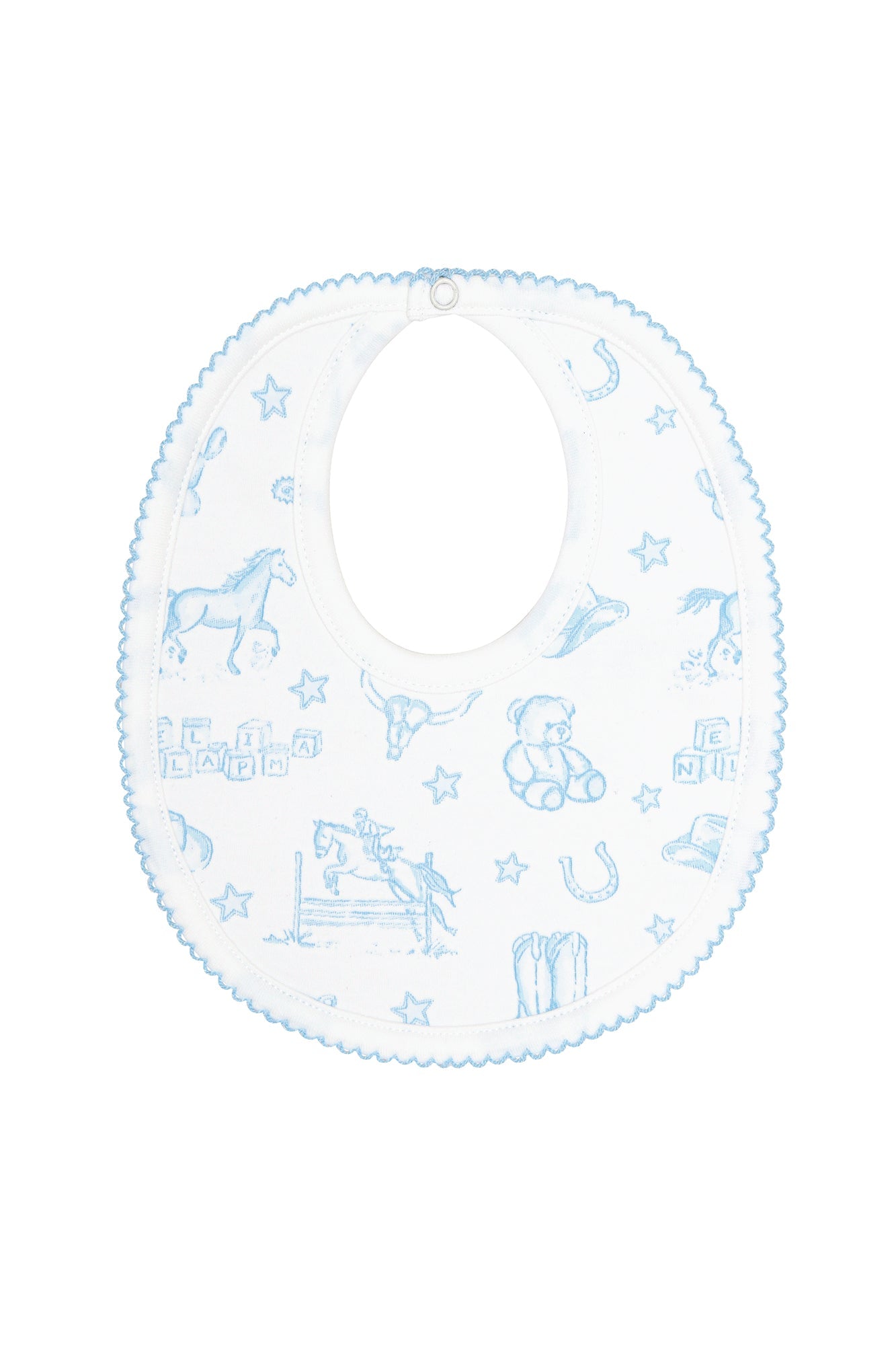 Blue Lone Star Toile Bib