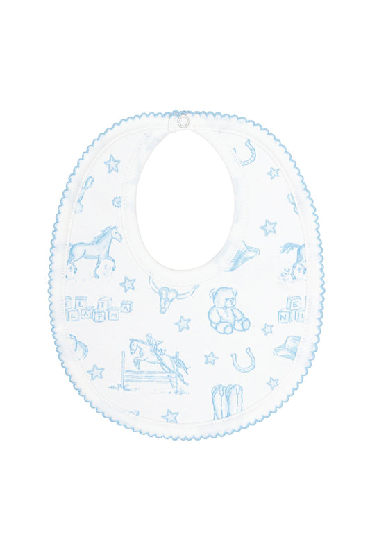 Blue Lone Star Toile Bib