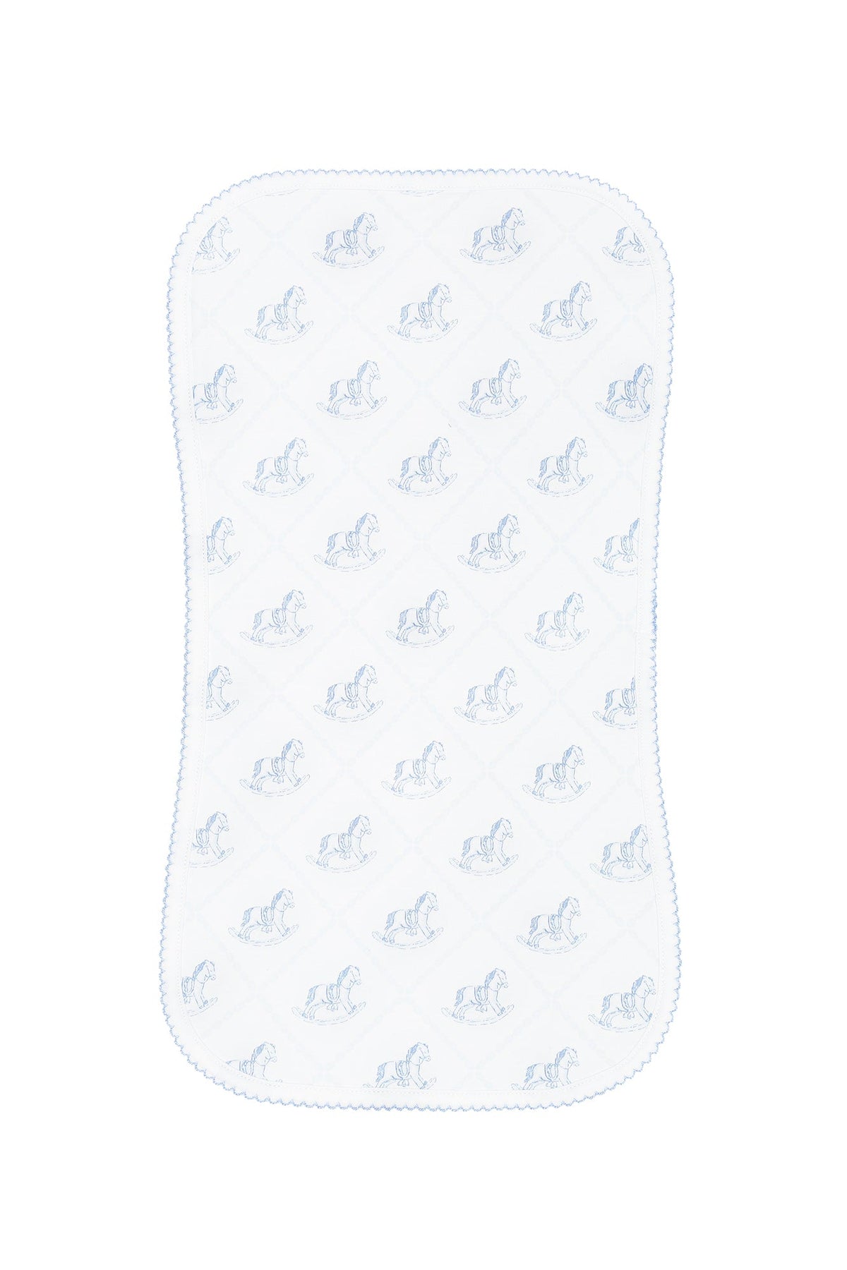 Blue Rocking Horse Burp Cloth