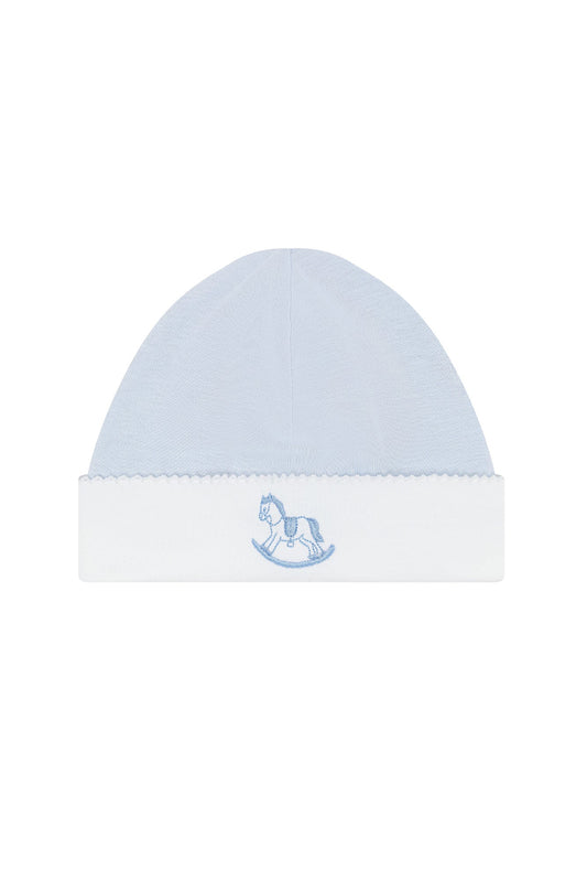 Blue Rocking Horse Embroidered Hat