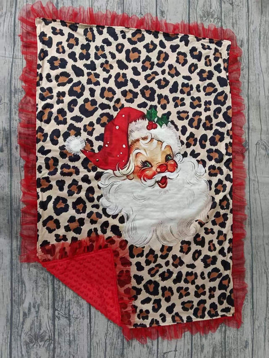 Little Angels Boutique Exclusive Designs Leopard Santa Blanket