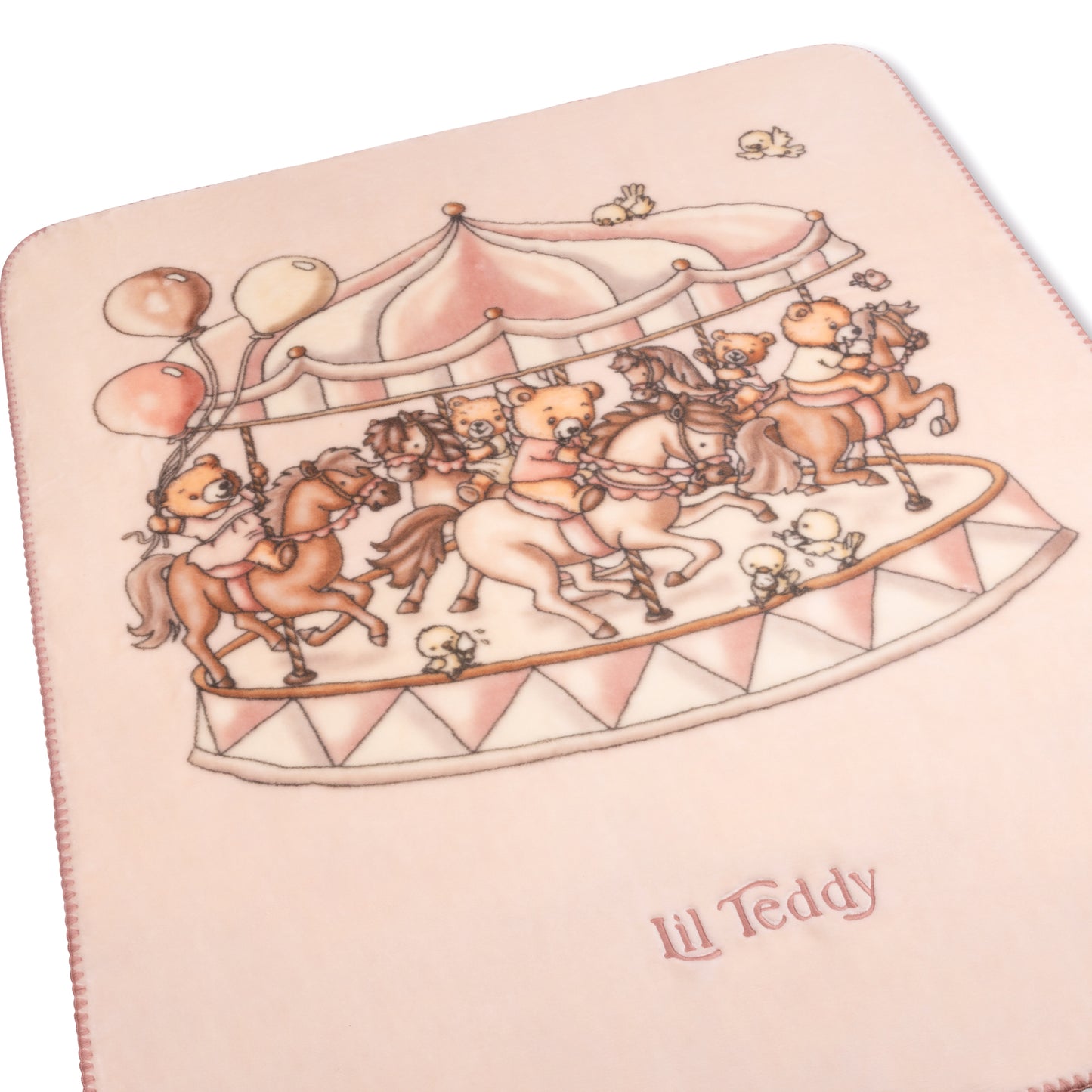 Lil Teddy's Merry Go Snuggle Sugary Pink