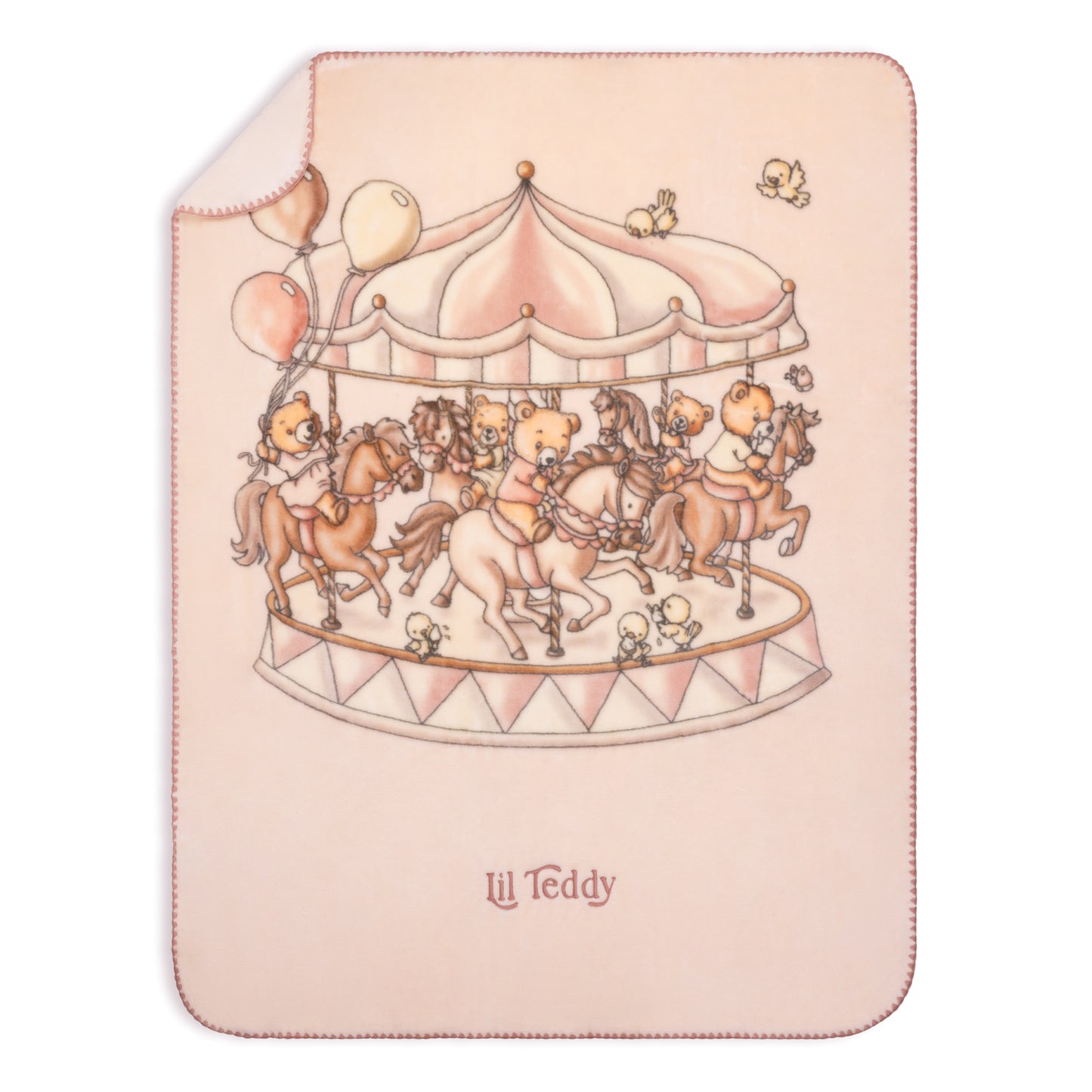 Lil Teddy's Merry Go Snuggle Sugary Pink