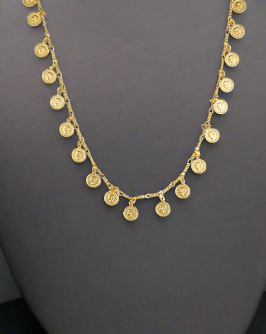 14KT Gold Filled Coin Charm Necklace