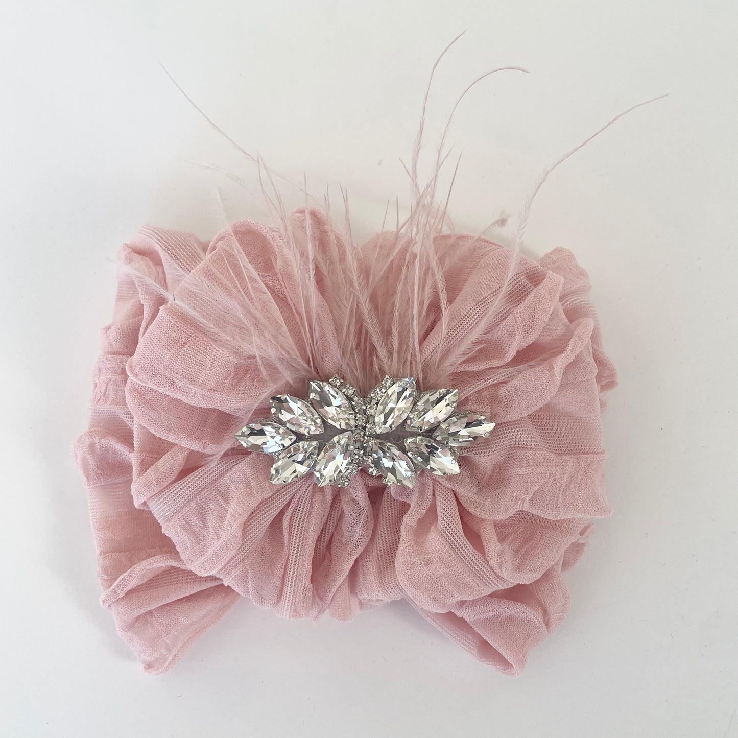 Rhinestone & Feather Headband