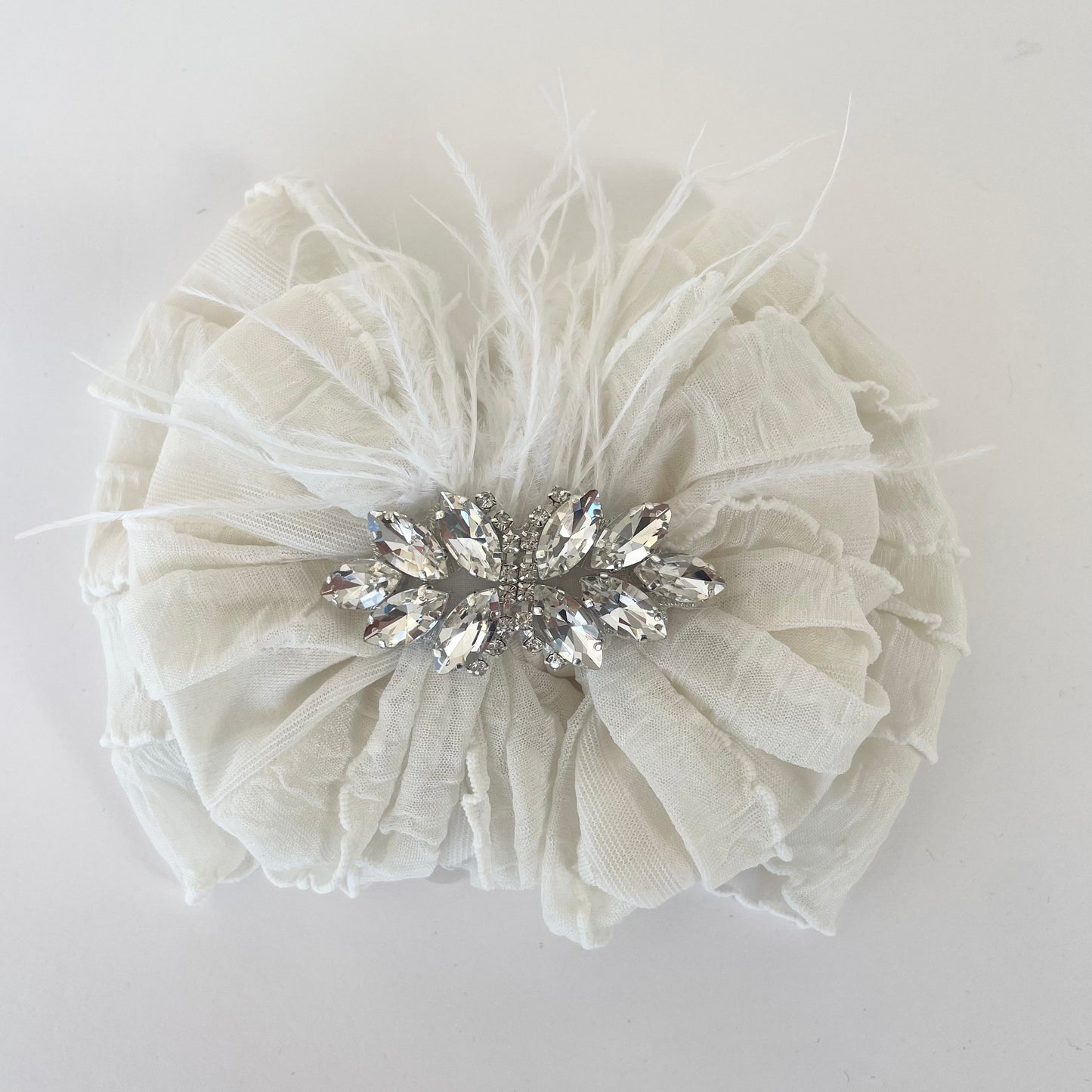 Rhinestone & Feather Headband