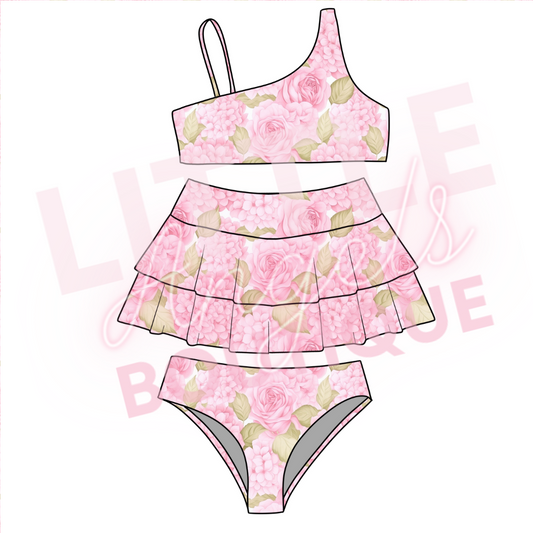 Pink Garden 3PC Swimsuit
