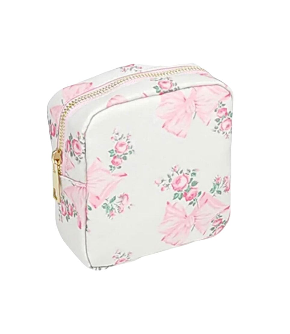 Shabby Bow Pouch Pink
