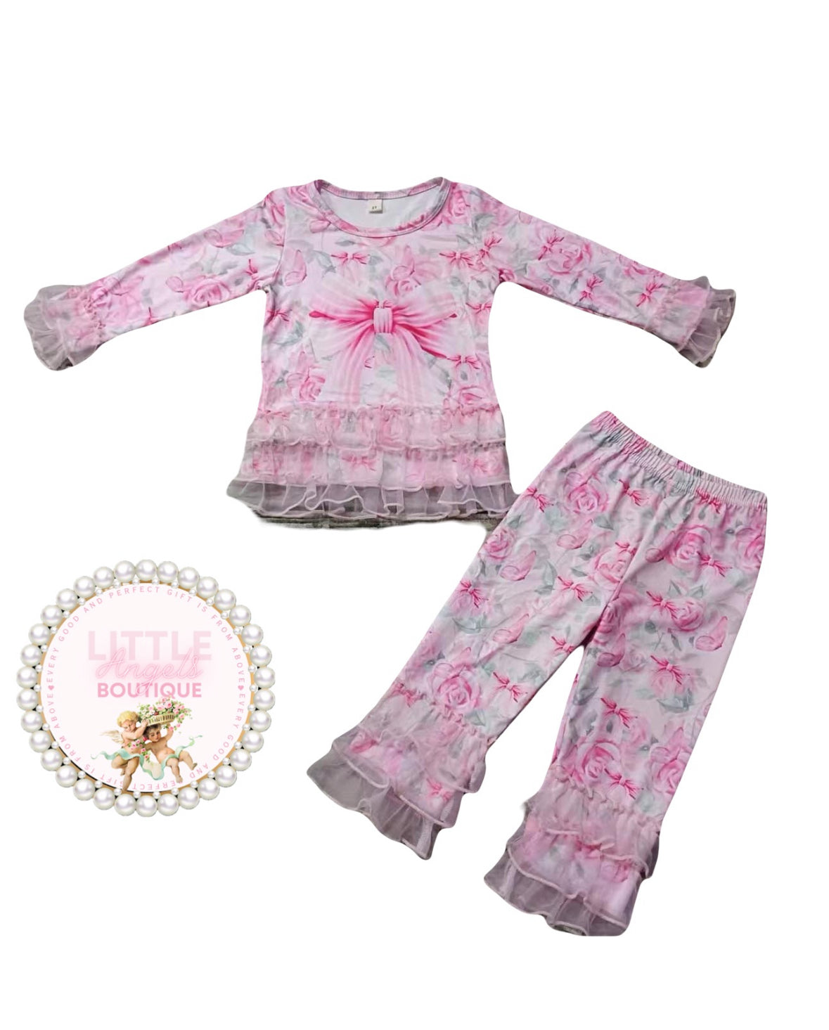 𝓛𝓲𝓽𝓽𝓵𝓮 𝓐𝓷𝓰𝓮𝓵𝓼 Garden Dream Ruffled PJ's