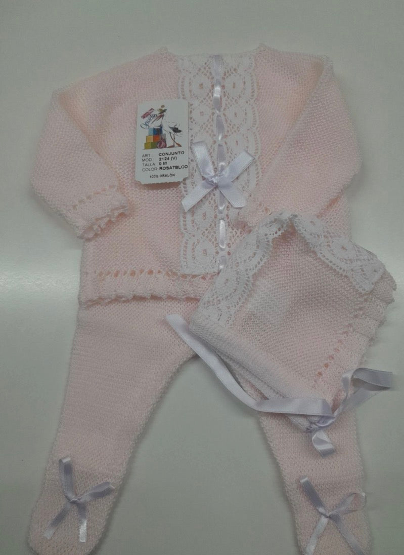 Infant girls knit set