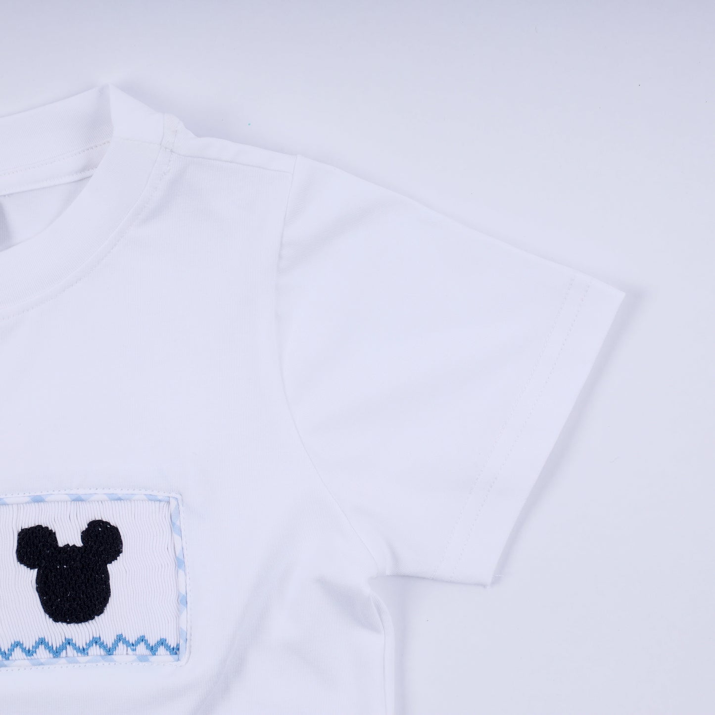 Mickey hand smocked gingham shorts set