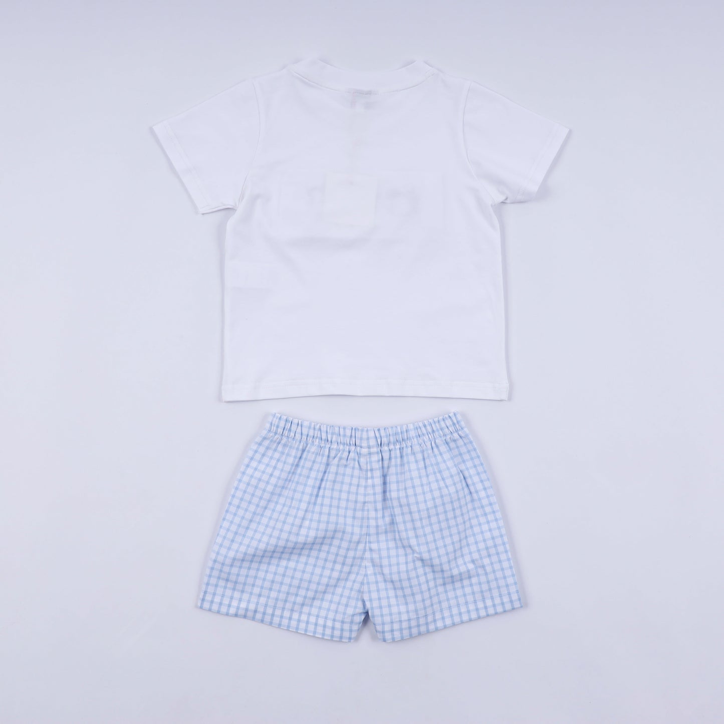 Mickey hand smocked gingham shorts set