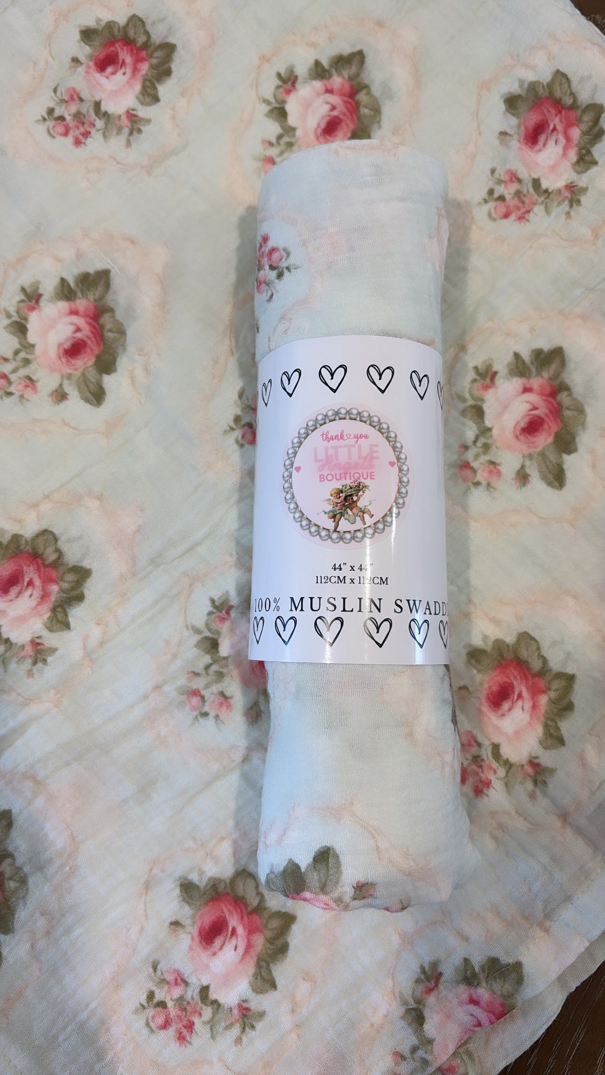 Little Angels Exclusive Print 100% Muslin Swaddle
