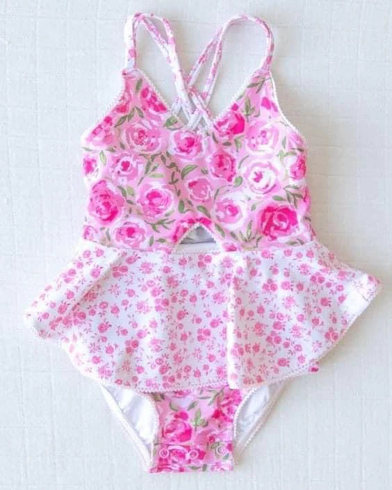 Pink Floral Swimsuit