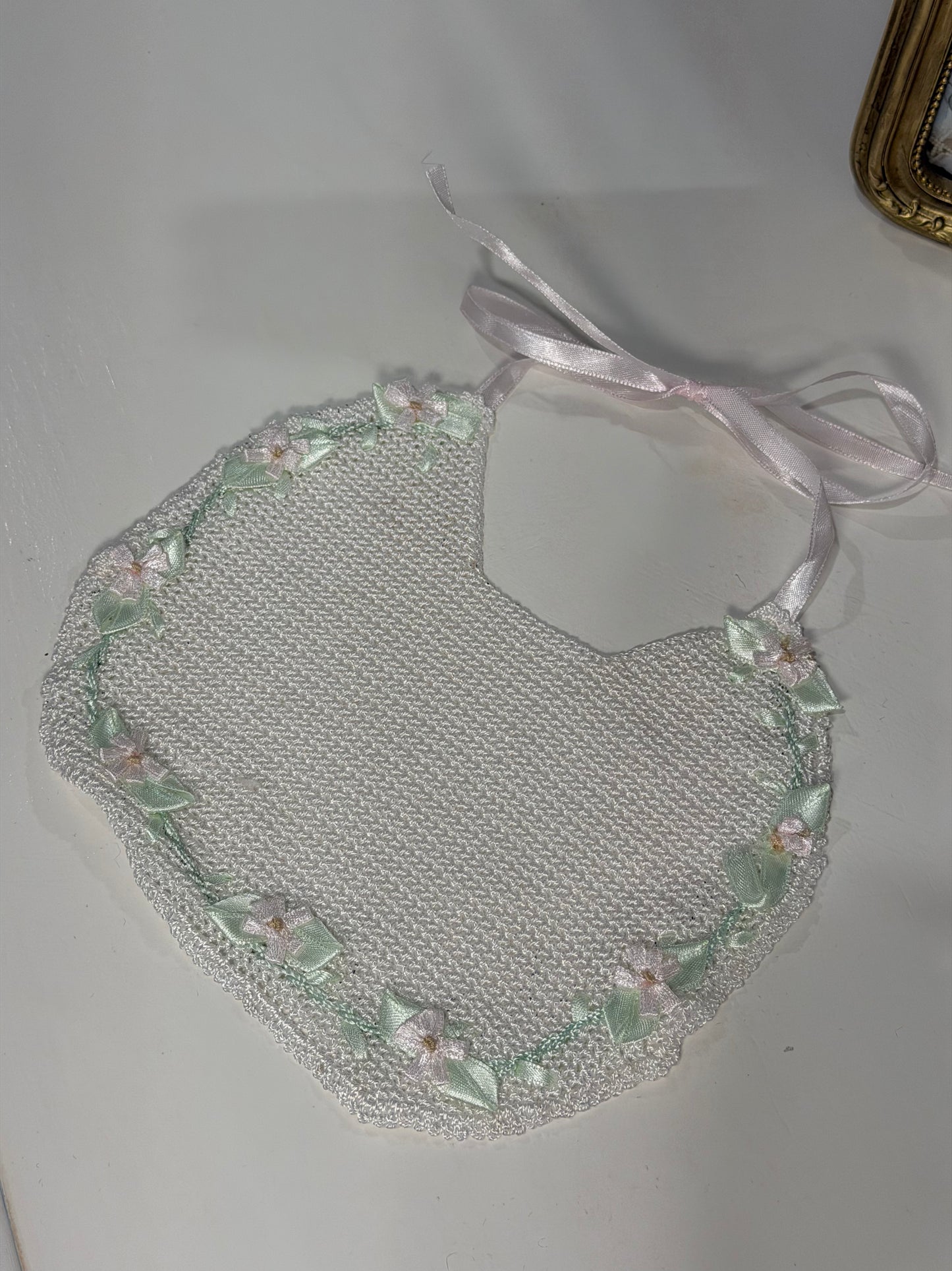 Heirloom knit bib