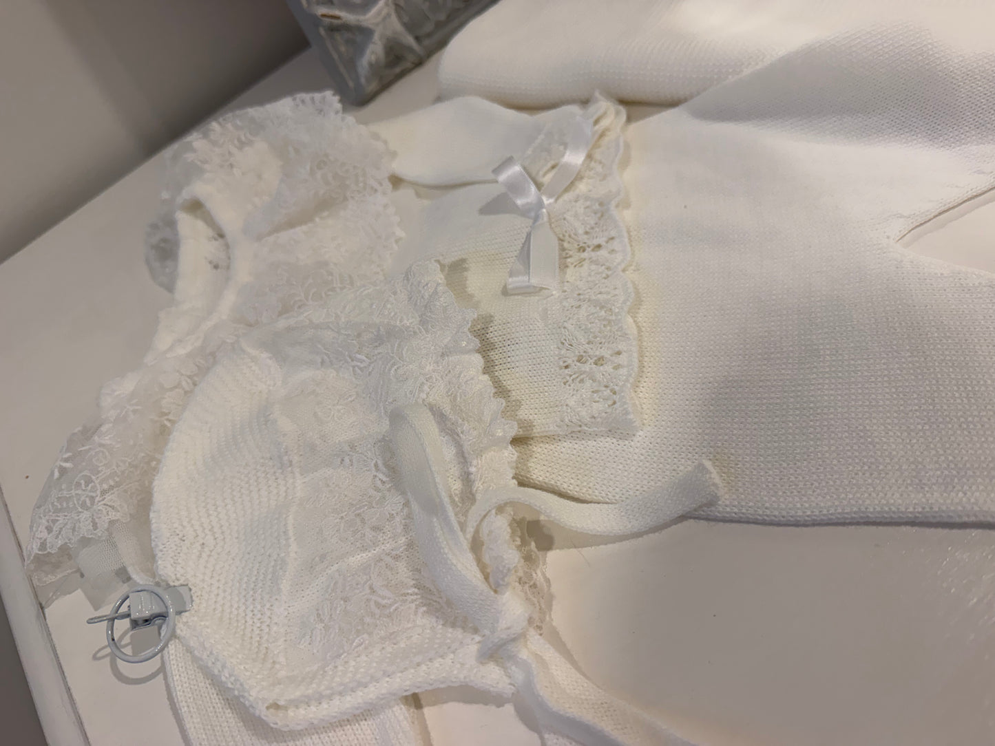 Ivory Ruffled Spanish Knit Set