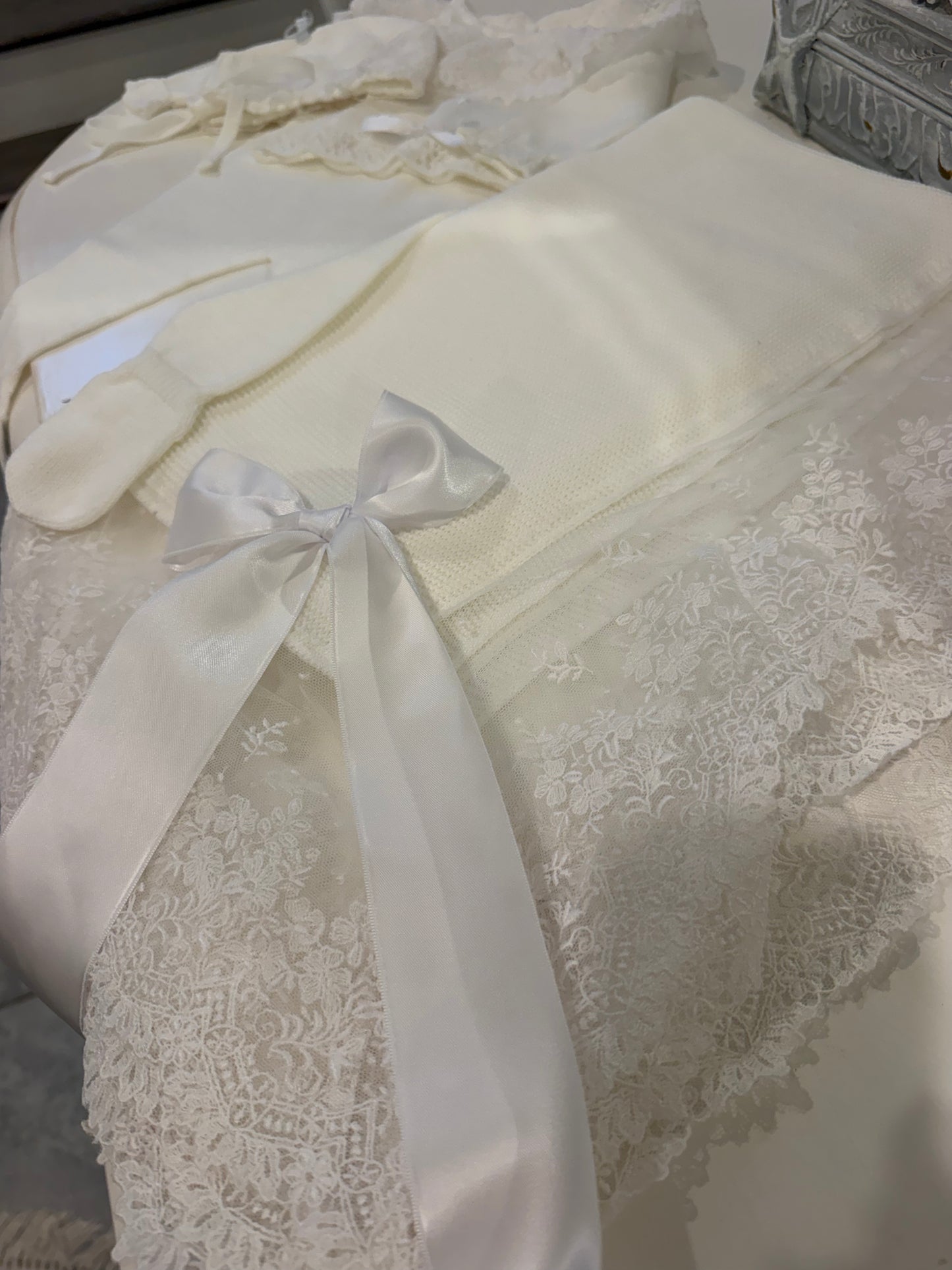 Ivory Ruffled Spanish Knit Set