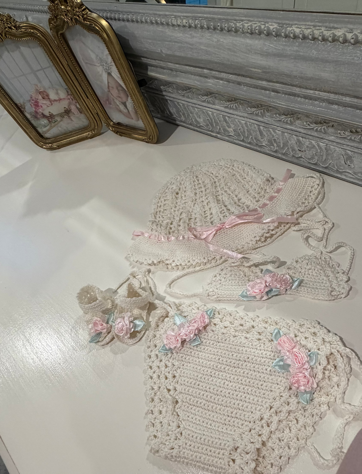 Heirloom Floral Crochet Bikini