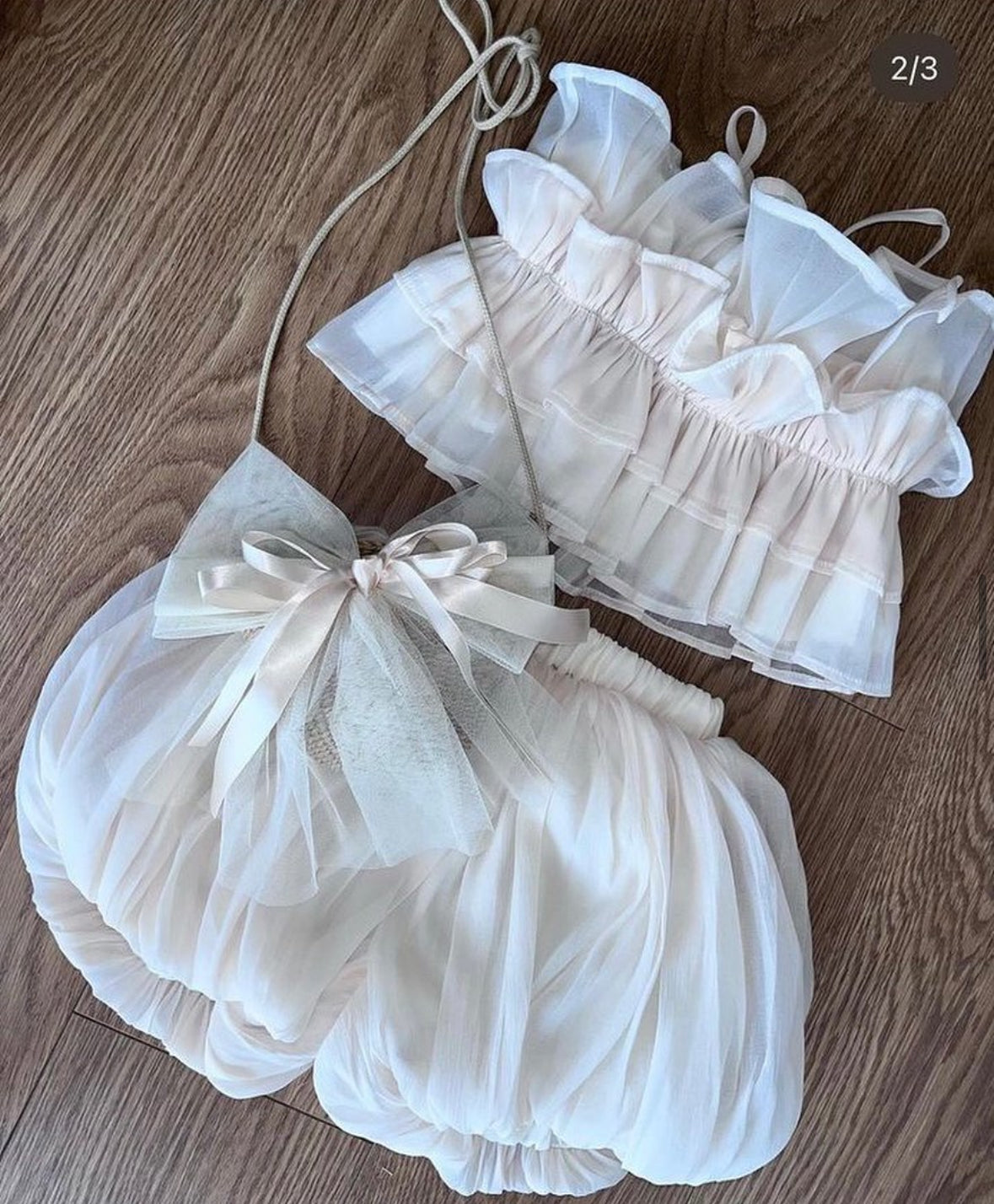 Girls Ruffled Chiffon Set