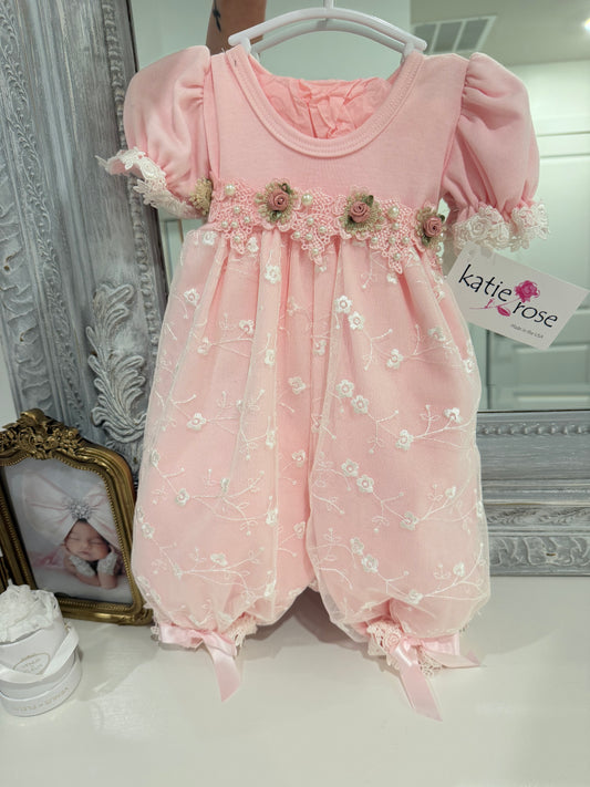 Katie Rose Pam Romper in Pink