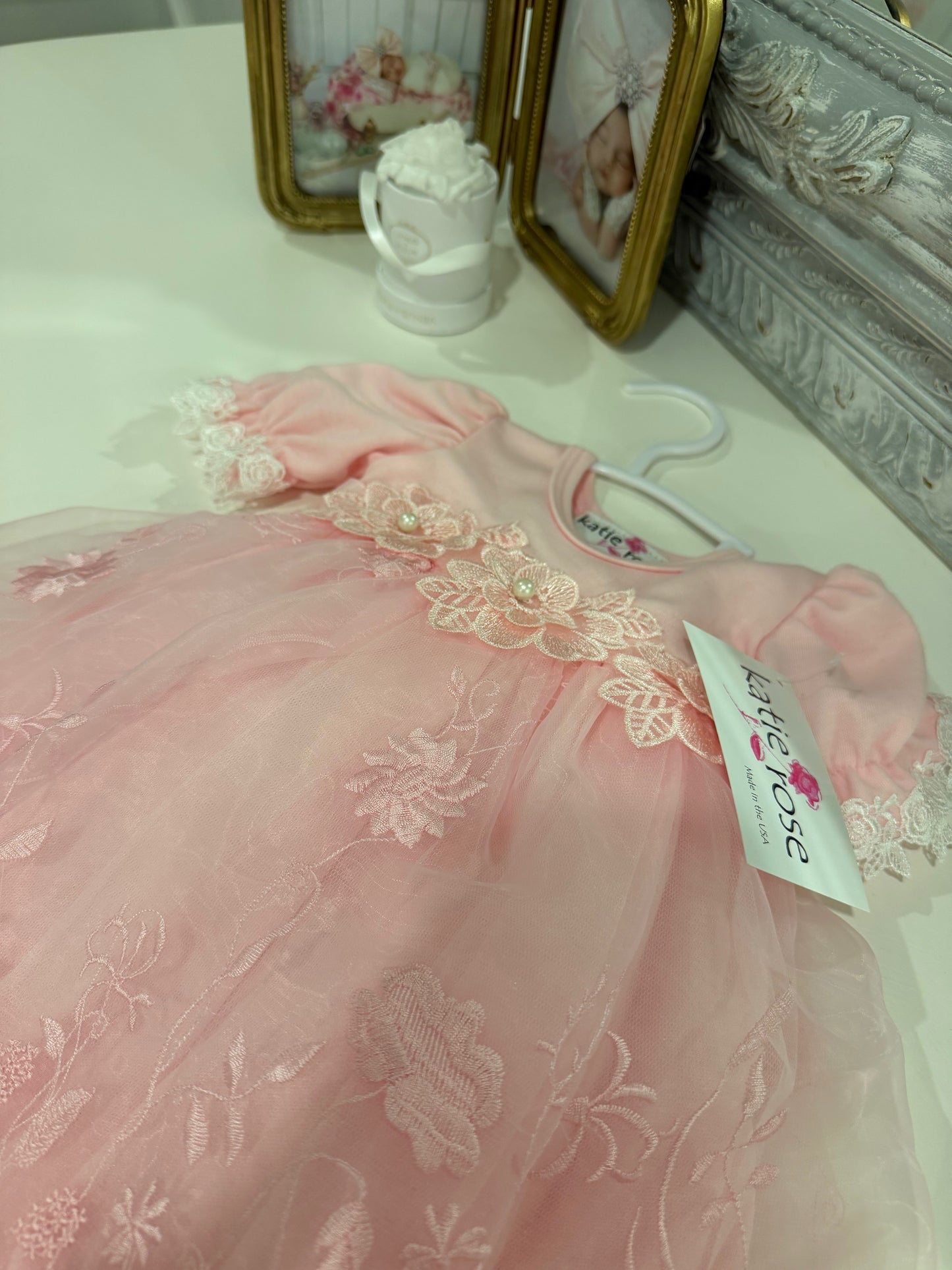 Katie Rose Pink Dress with Pantaloons