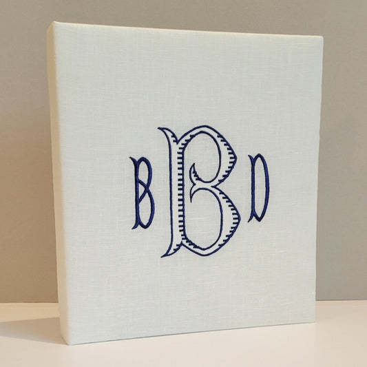 Baby Memory Book - Ivory Linen (w/o Bow)