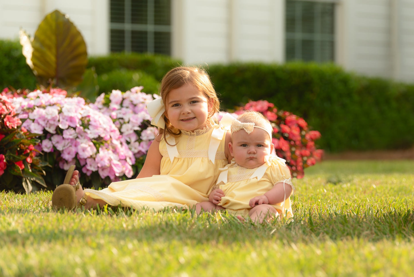 Cambridge Yellow Sleeveless Heirloom Dress