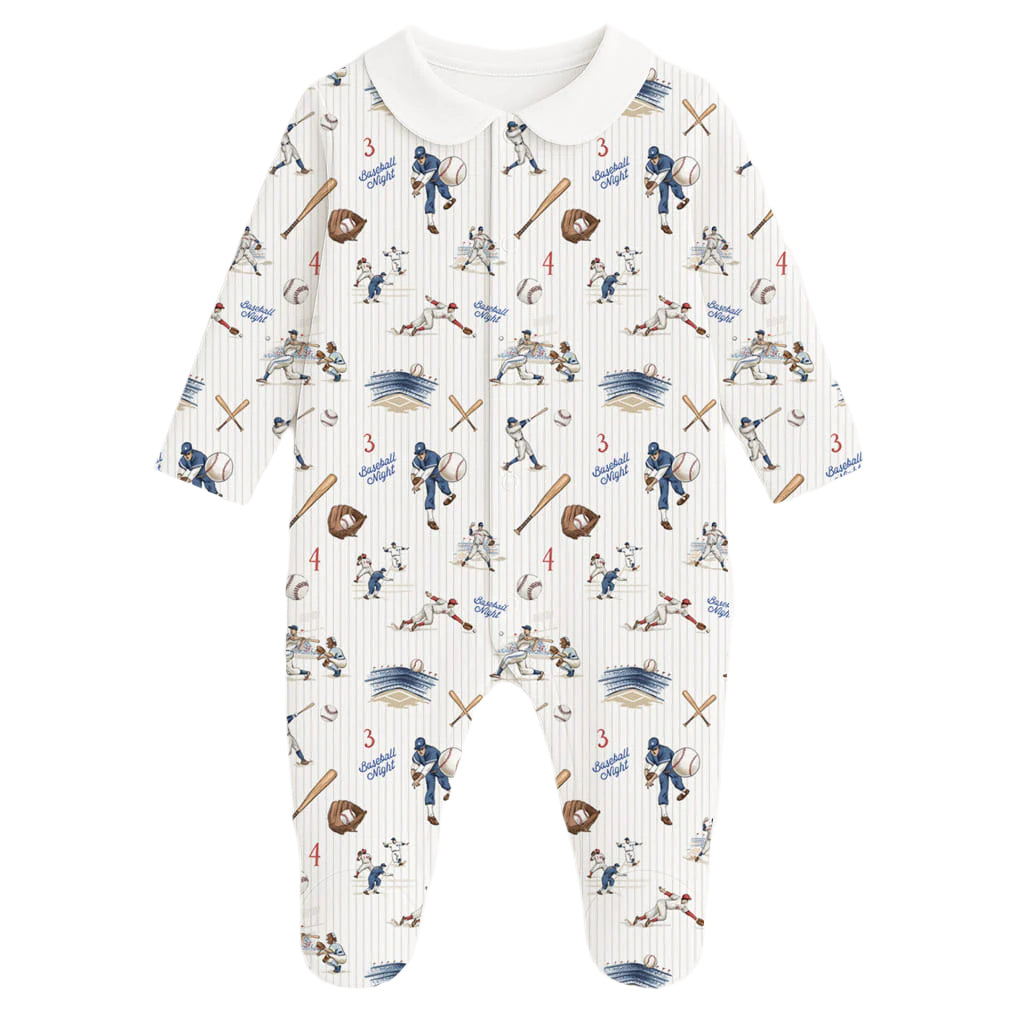 Baseball Collar Footies